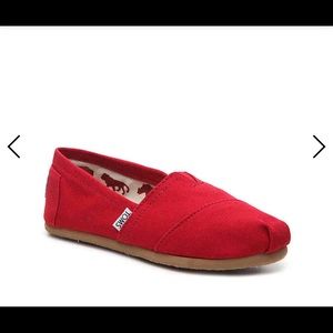 Red TOMS ALPARGATA SLIP-ON Shoes